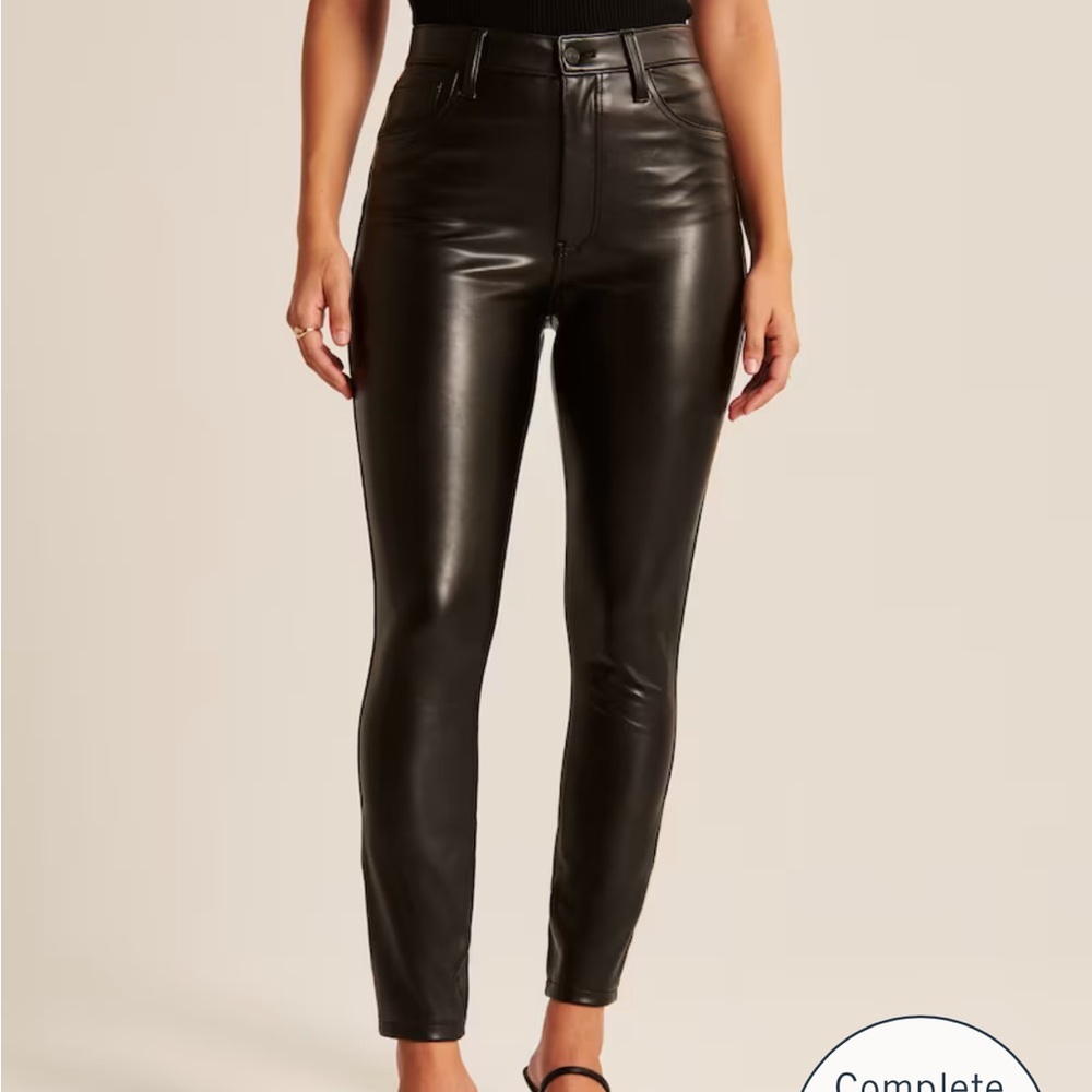 ABERCROMBIE Vegan Leather Skinny Pants Size 28